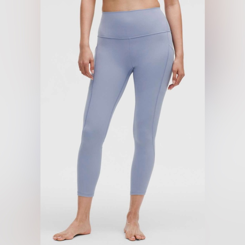 Lululemon NWT Align High Rise Pants Pockets 25” Leggings Blue Willow Size 14